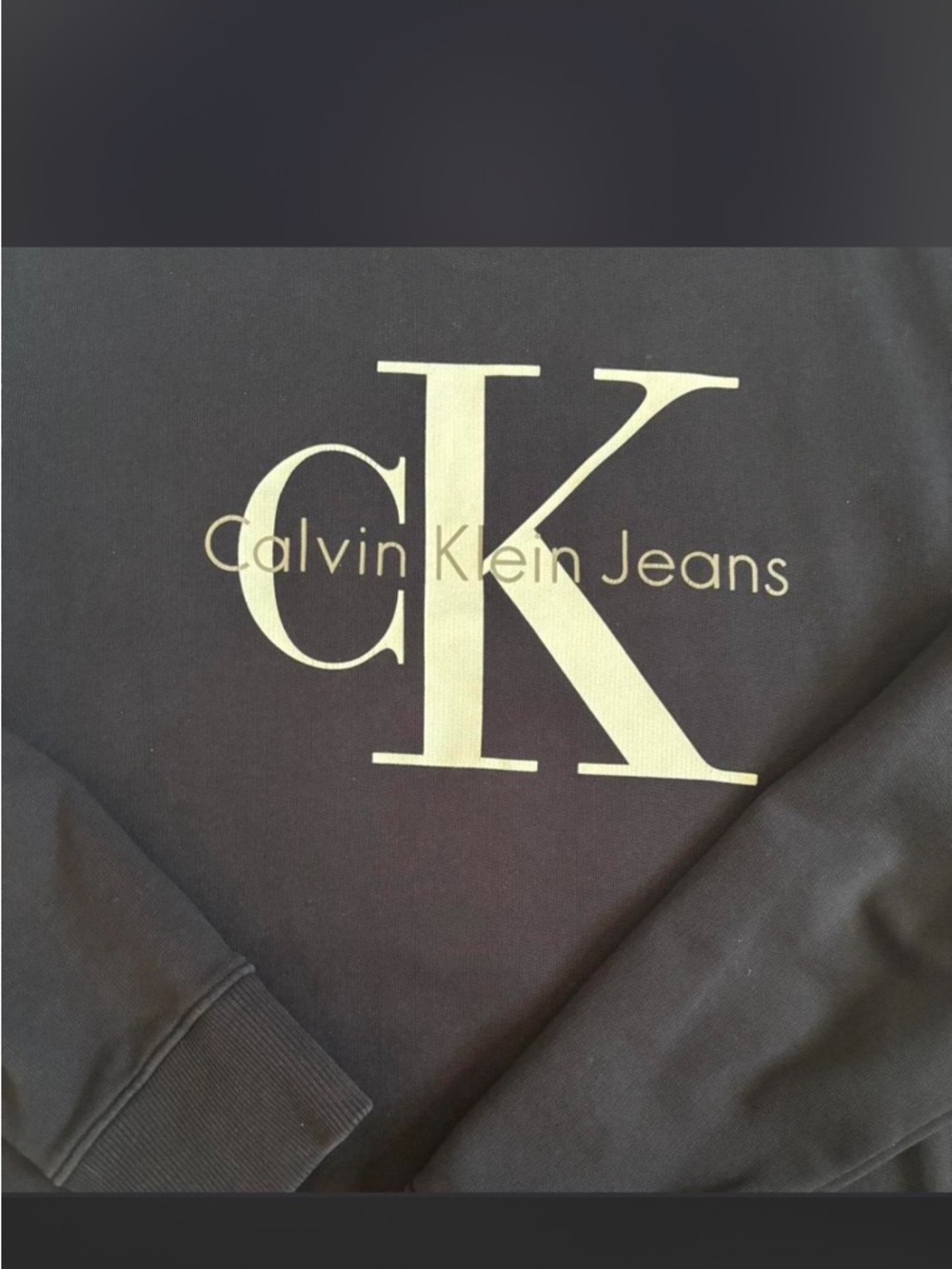 Calvin Klein Jeans navy blue Sweatshirt with white CK Logo